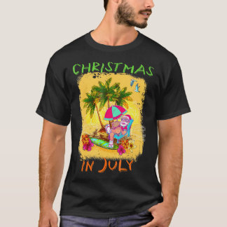 Camiseta Natal Em Julho Papais noeis Engraçados Praia de Ve
