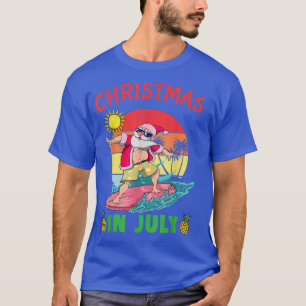 Camiseta Natal Em Julho Papais noeis Engraçados Surfe No Su