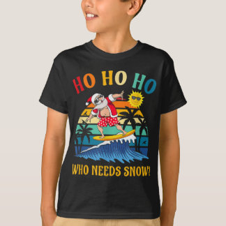 Camiseta Natal Em Julho Papais noeis Engraçados Surfing Sum