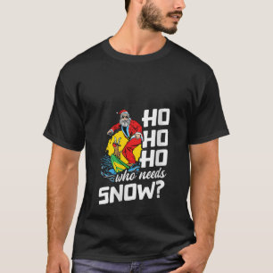 Camiseta Natal Em Julho Papais noeis Engraçados Surfing Sum