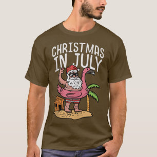 Camiseta Natal Em Julho Papais noeis Flamingo Floater Soma