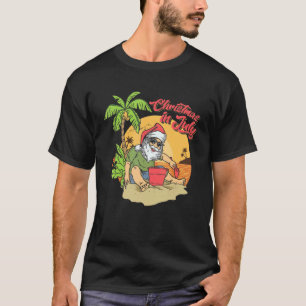 Camiseta Natal Em Julho Papais noeis Havaiana Summer Beach 