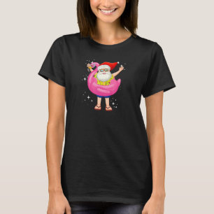 Camiseta Natal Em Julho Papais noeis Hawaii Sunglass Flamin