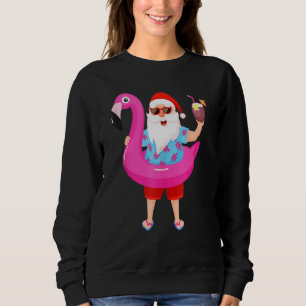 Camiseta Natal Em Julho Papais noeis Hawaii Sunglass Flamin