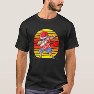 Camiseta Natal Em Julho Papais noeis Hawaii Sunglass Flamin