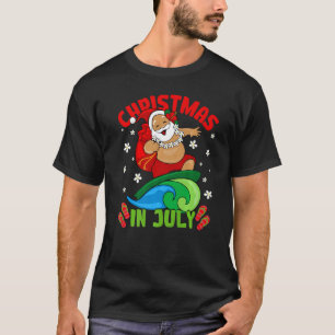 Camiseta Natal Em Julho Papais noeis No Havaí No Verão De S