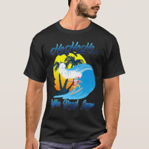 Camiseta Natal Em Julho Papais noeis Surfando Verão Que Pre