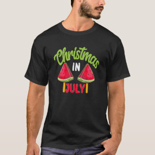 Camiseta Natal Em Julho Pop De Gelo De Melancia Xmas Freeze