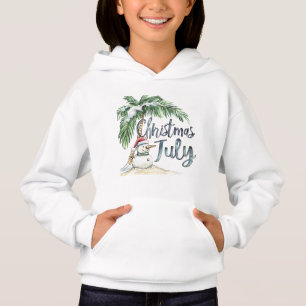 Camiseta Natal em Julho Praia Boneco de Neve & Palmeira