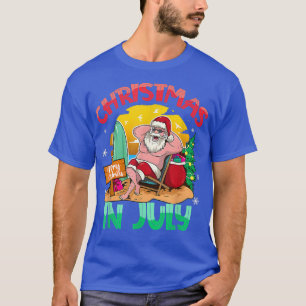Camiseta Natal Em Julho Santa Claus Summer Vacatie Praia