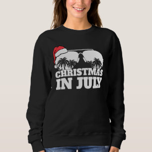 Camiseta Natal Em Julho Santa Hat E Óculos De Sol