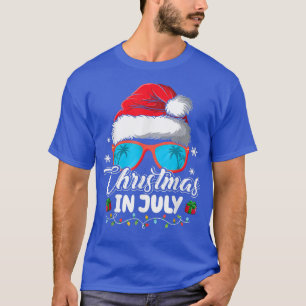 Camiseta Natal em julho Santa Hat Óculos de sol Verão Vaca
