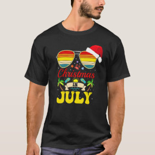 Camiseta Natal Em Julho Santa Hat Sunglass Sumário No Havaí