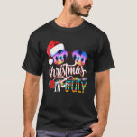 Camiseta Natal Em Julho Santa Hat Sunglass Sumário No Havaí<br><div class="desc">Natal Em Julho Santa Hat Sunglass Havaí Verão 1.</div>