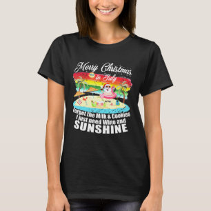 Camiseta Natal Em Julho Sem Bolachas Apenas Vinho E Sol