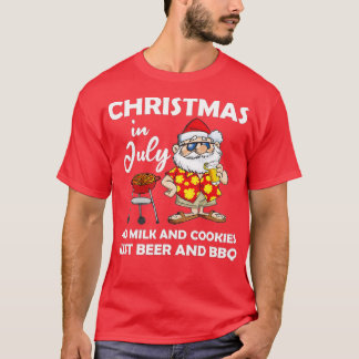 Camiseta Natal em julho sem leite e biscoitos apenas cervej