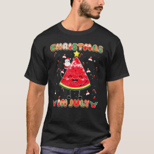 Camiseta Natal Em Julho Sumam Papais noeis De Árvore De Mel