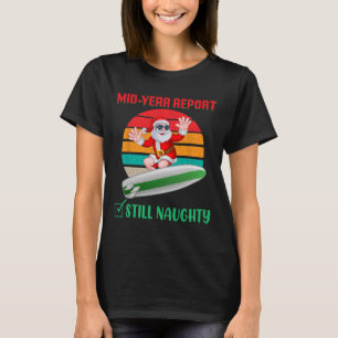 Camiseta Natal Em Julho Surfando Papai Noel Relatório Semes