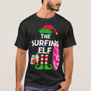 Camiseta Natal Em Julho Surfing Elf Summer Beach Vacatio