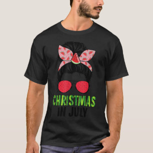 Camiseta Natal Em Julho, Verão De Melancia De Cabelo Maluco