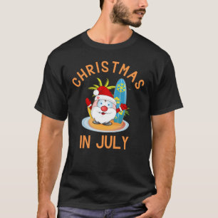 Camiseta Natal em julho, verão engraçado