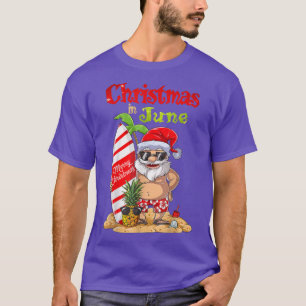 Camiseta Natal Em Junho Papais noeis Engraçados Férias Verã