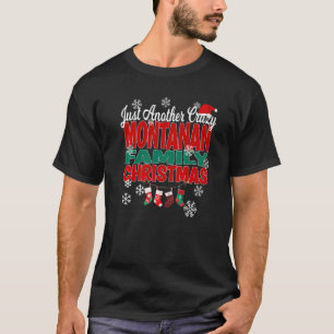 Camiseta Natal em Montana Apenas Outra Família Louca de Mon