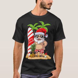 Camiseta Natal em Papais noeis de julho Presente no Surfe n