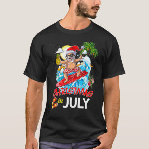 Camiseta Natal Em Papais noeis De Julho Sacudir De Férias D