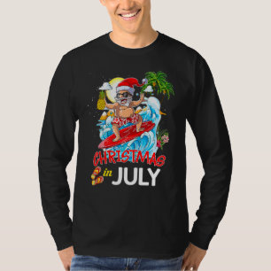 Camiseta Natal Em Papais noeis De Julho Sacudir De Férias D