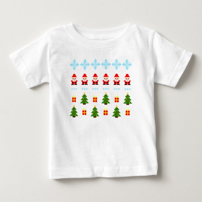 Camiseta Natal em Pixel Art (Frente)