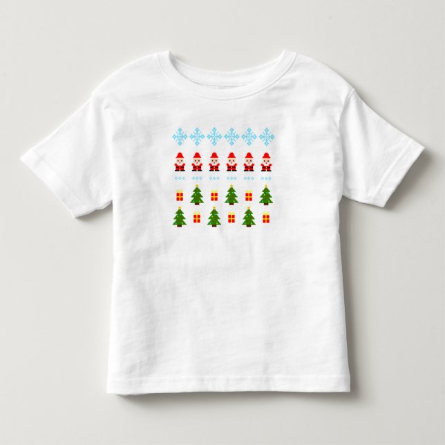 Camiseta Natal em Pixel Art (Frente)