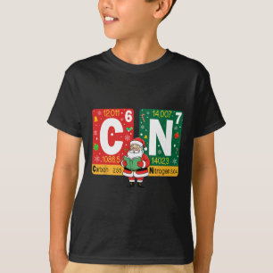 Camiseta Natal engraçado Carbono Nitrogênio 67 Meme Química