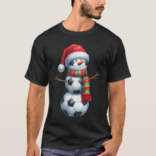Camiseta Natal engraçado de futebol Bylls Boneco de neve 