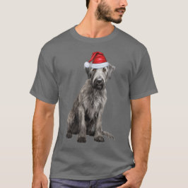 Camiseta Natal engraçado do amante do cão lobo irlandês fof