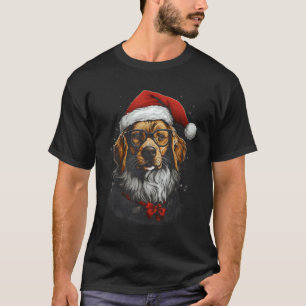 Camiseta Natal Engraçado do Cão Retriever Dourado Férias de
