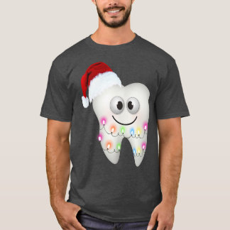 Camiseta Natal Engraçado Higienista Dental Santa Hat