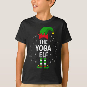 Camiseta Natal Engraçado para a Família Yoga Elf Xmas