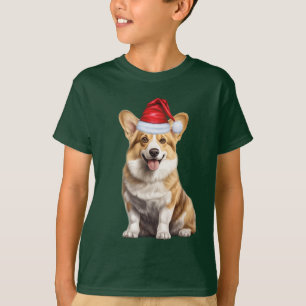 Camiseta Natal engraçado para crianças amantes de cães Wels