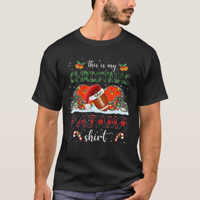 Camiseta Natal Engraçado Rugby Ball Santa Hights Esporte (Frente)