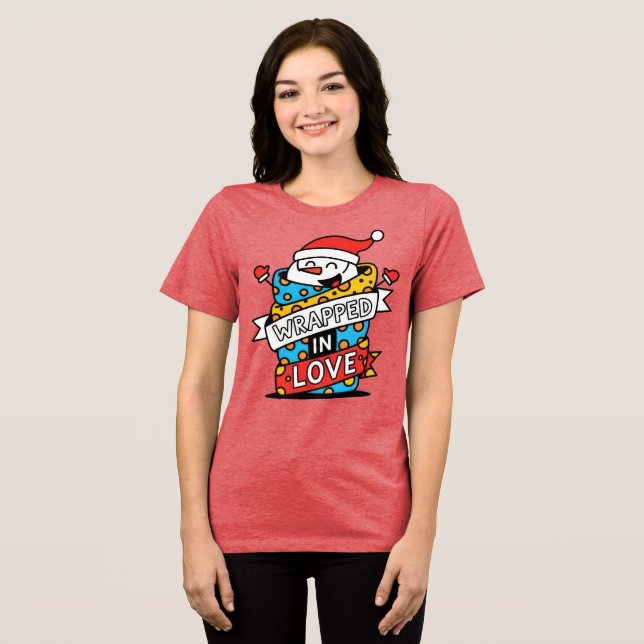 Camiseta Natal Envolvido em Amor (Frente Completa)