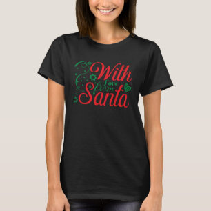 Camiseta Natal Eu Amo Papais noeis Doce Cane Heart Men Mulh