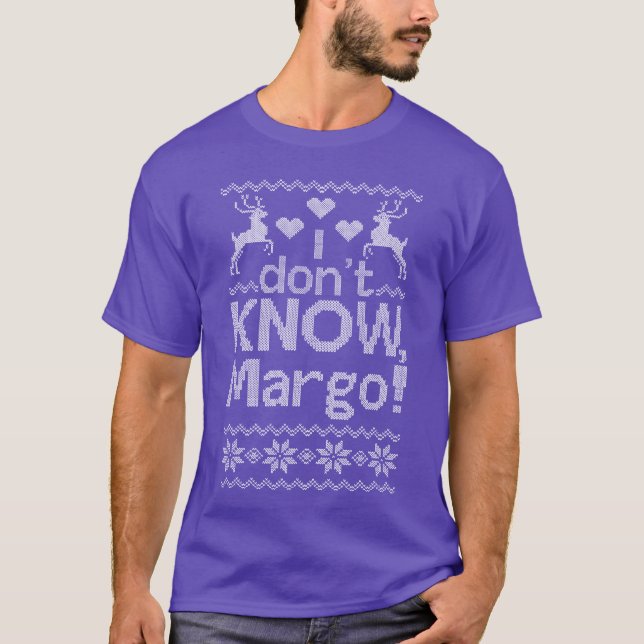 Camiseta Natal eu não conheço margo margo muito engraçado (Frente)