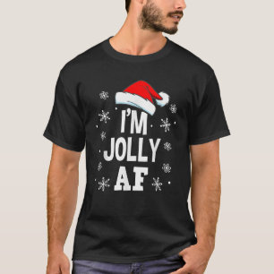 Camiseta Natal Eu sou Jolly Af Adulto Natal Parvo