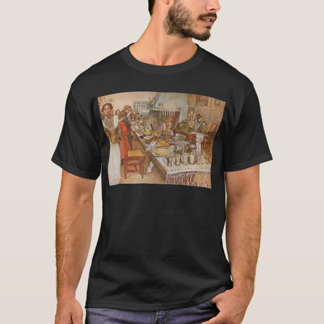 Camiseta Natal Eve Carl Larsson 1904 (Frente)