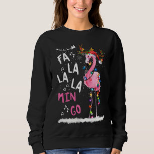 Camiseta Natal Fa La Mingo Flamingo Com Natal