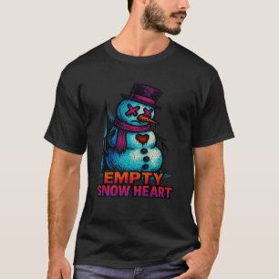 Camiseta Natal Família Divertida Coração de Neve Vazio Bone