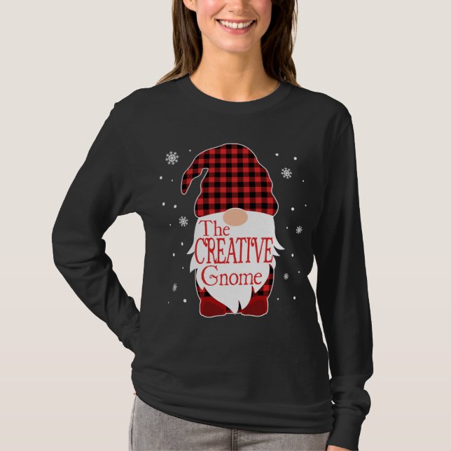 Camiseta Natal Família Pajama Presente Criativo Gnomo Buffa (Frente)