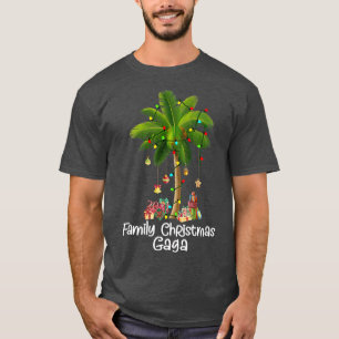 Camiseta Natal Familiar Gaga Luz de Natal Coco Tropical 