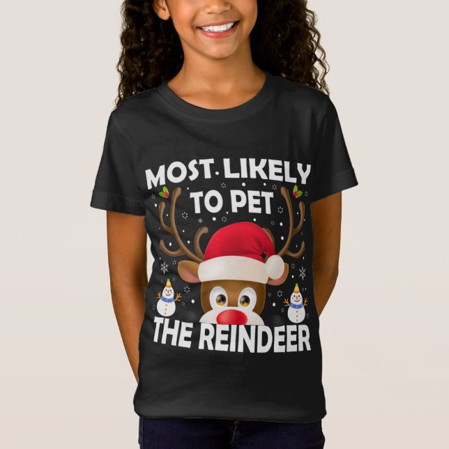 Camiseta Natal Familiar Mais Provável Para Pet Da Rebelde X (Frente)